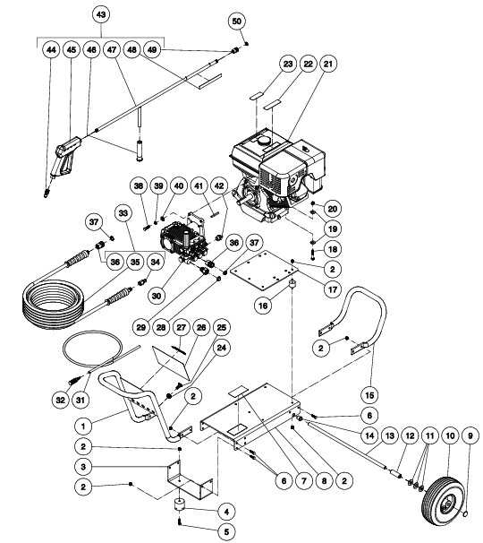 MITM CA-3504 pressure washer replacement parts